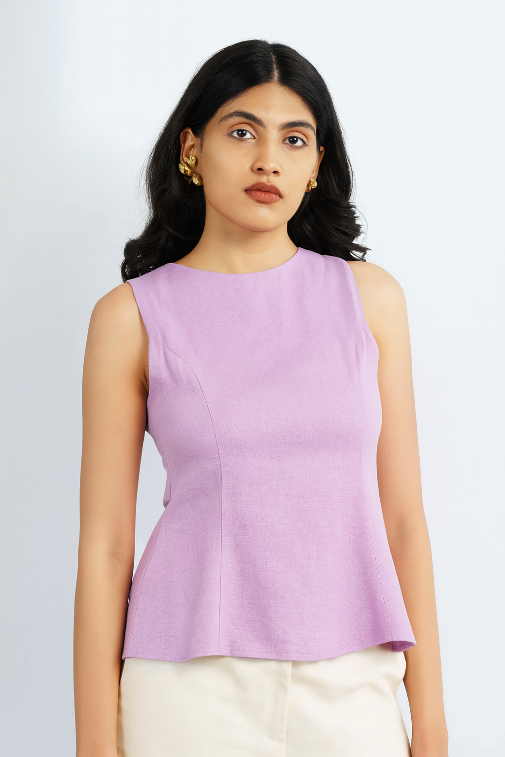 Lavender Bow Tie Top