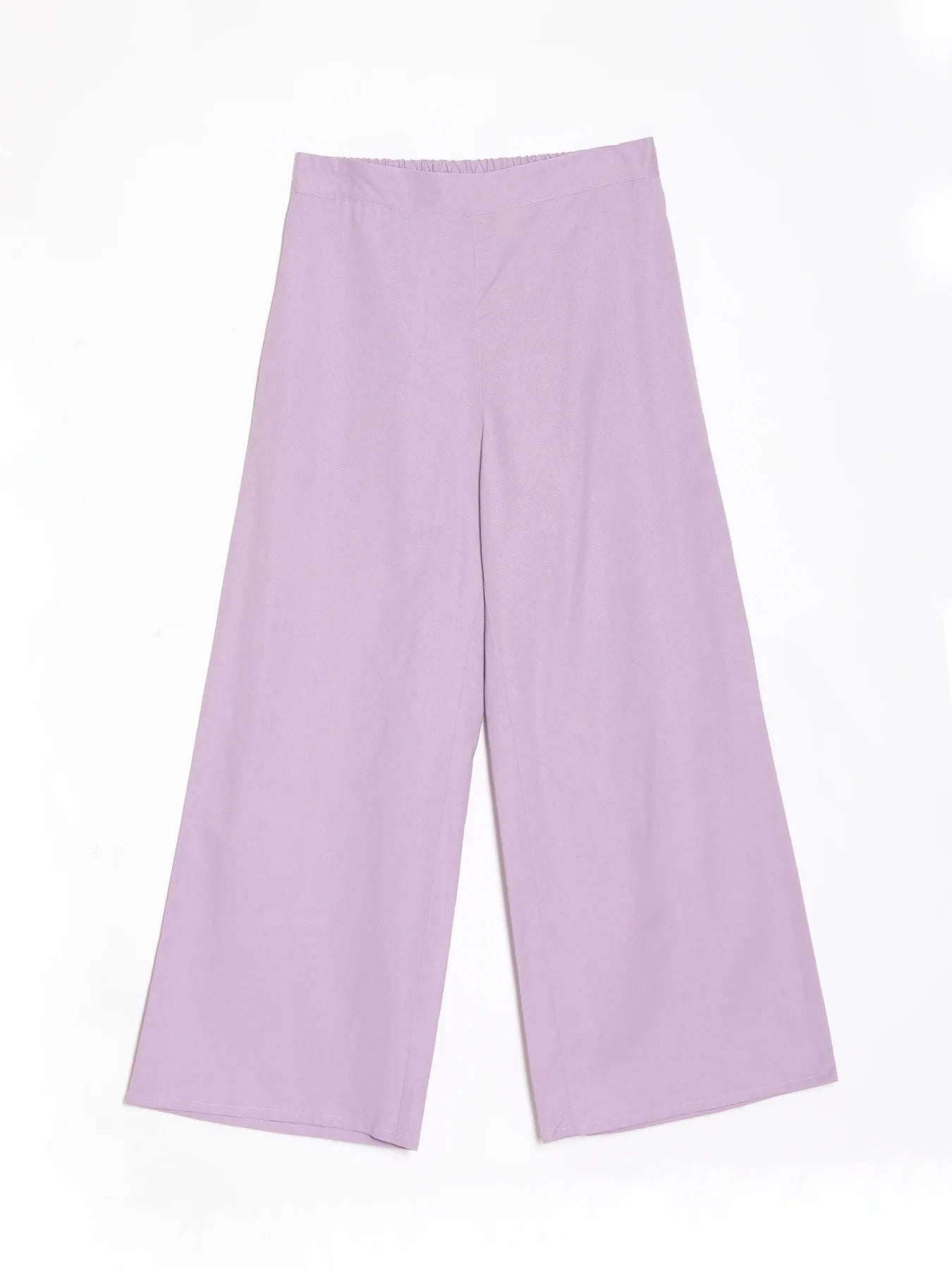 Lavender Linen Wide Leg Pants