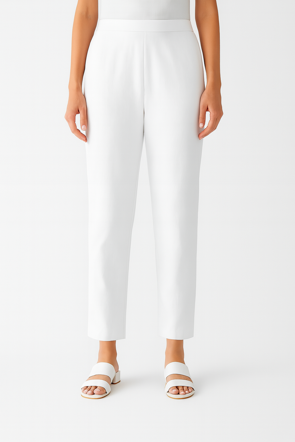 Pure White Linen Pants