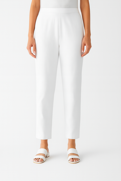 Pure White Linen Pants