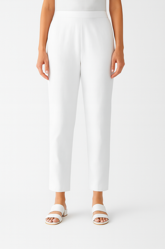 Pure White Linen Pants