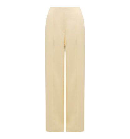 Butter Yellow High Rise Linen Pants