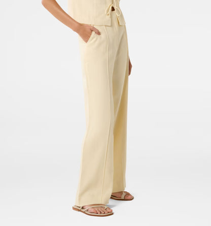 Butter Yellow High Rise Linen Pants
