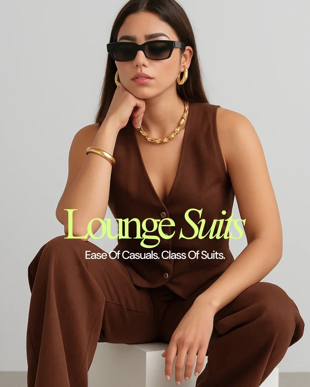 Thea Linen Vest Coat & Trouser Set - Terra