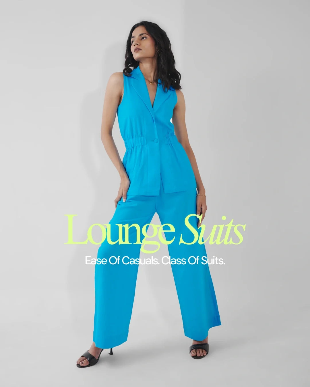 Kaia Linen Cinched Blazer Set - Sea Mint