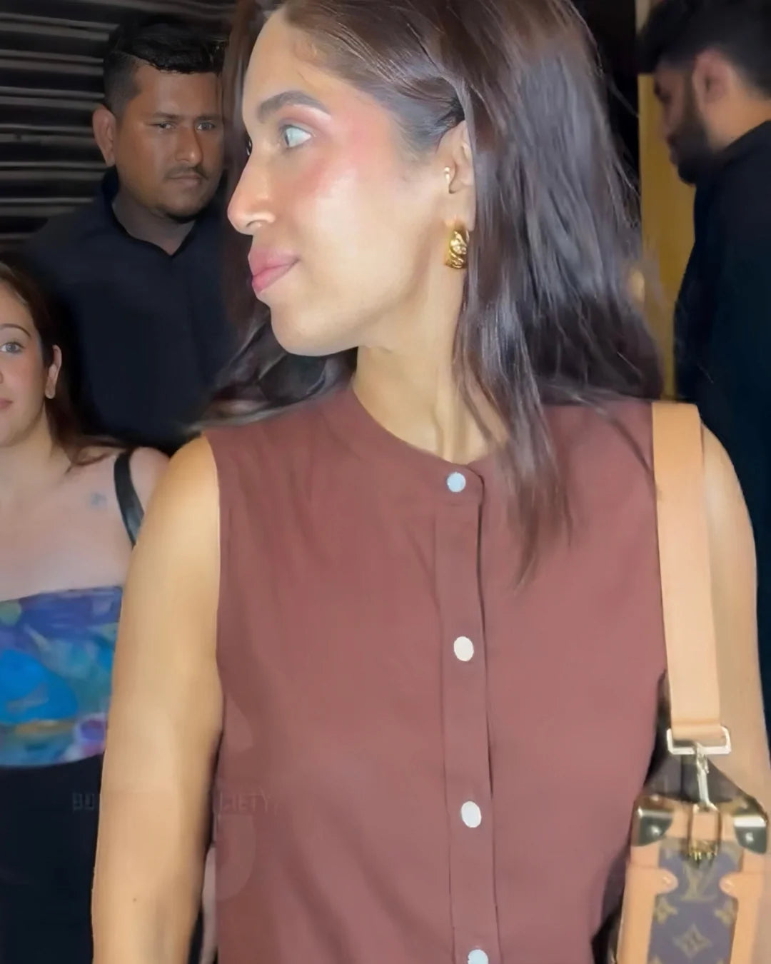 Bhumi Pednekar Muse Brown Co-Linen Coord Set