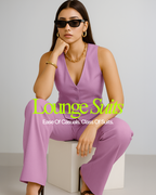 Thea Linen Vest Coat & Trouser Set - Rosé