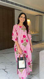La Rose Hand Block Printed Coord Set