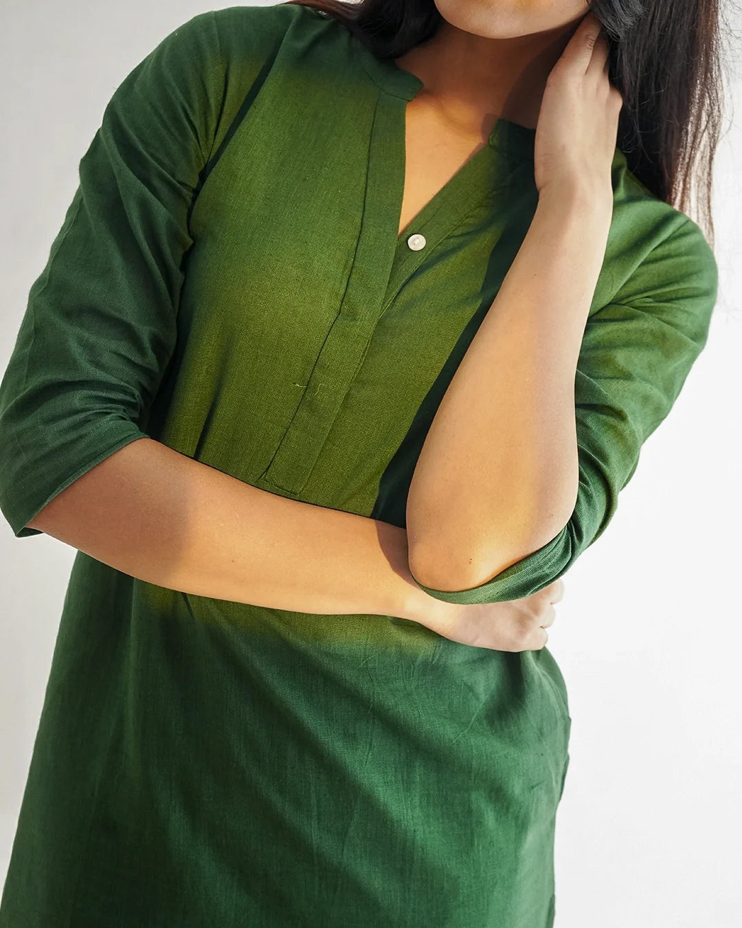 Azara Co-Linen Kurta Set - Fern