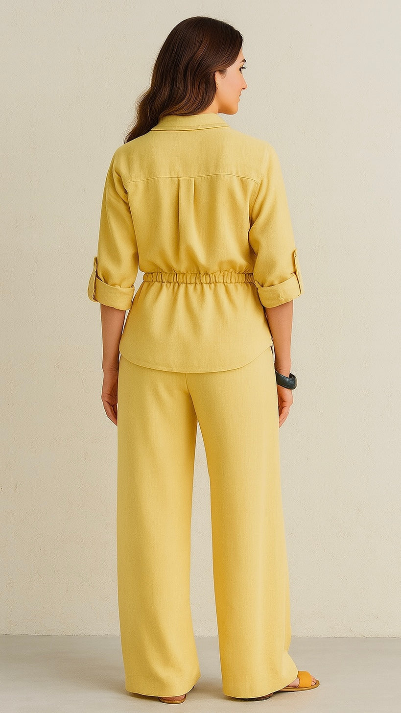 Mrunal Thakur Muse Sunbeam Cotton-Linen Co-ord Set