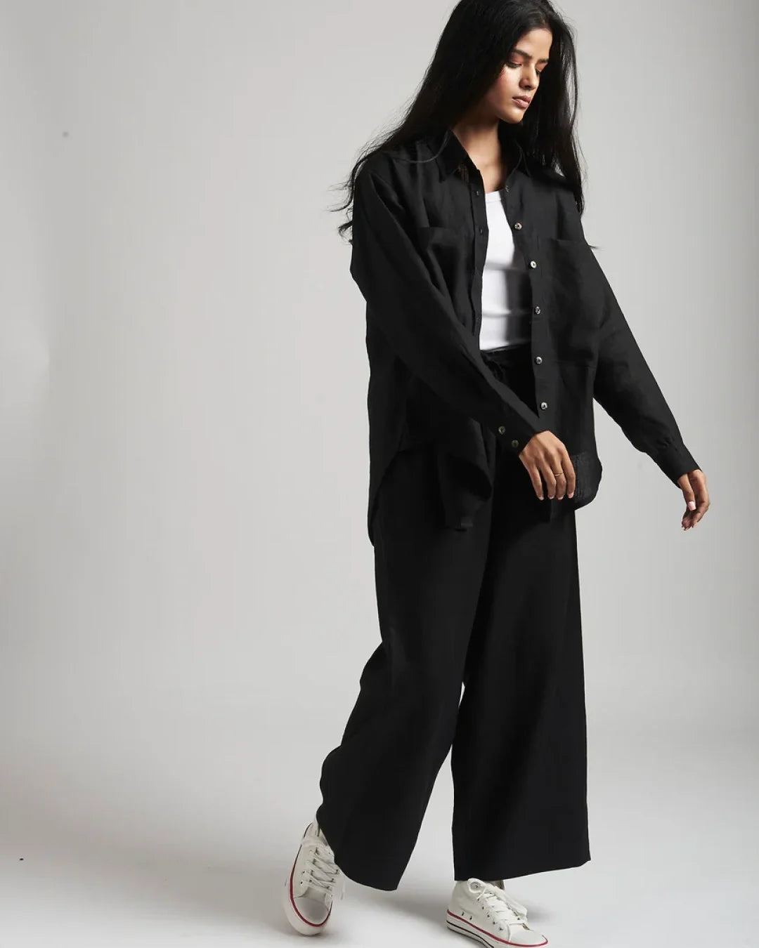 Black Co-Linen Coord Set - NH