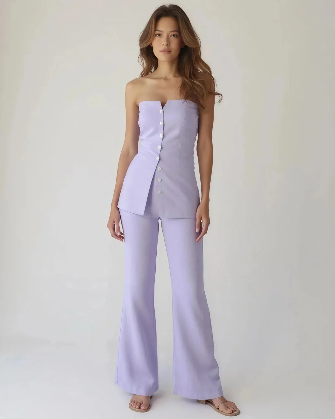 Lavender Strapeless Co-Linen Set