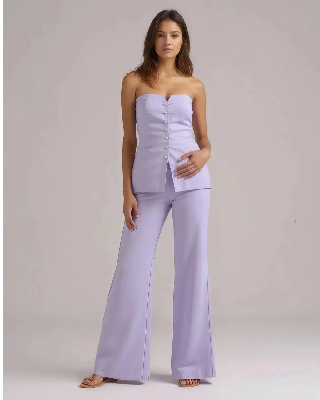 Lavender Strapeless Co-Linen Set