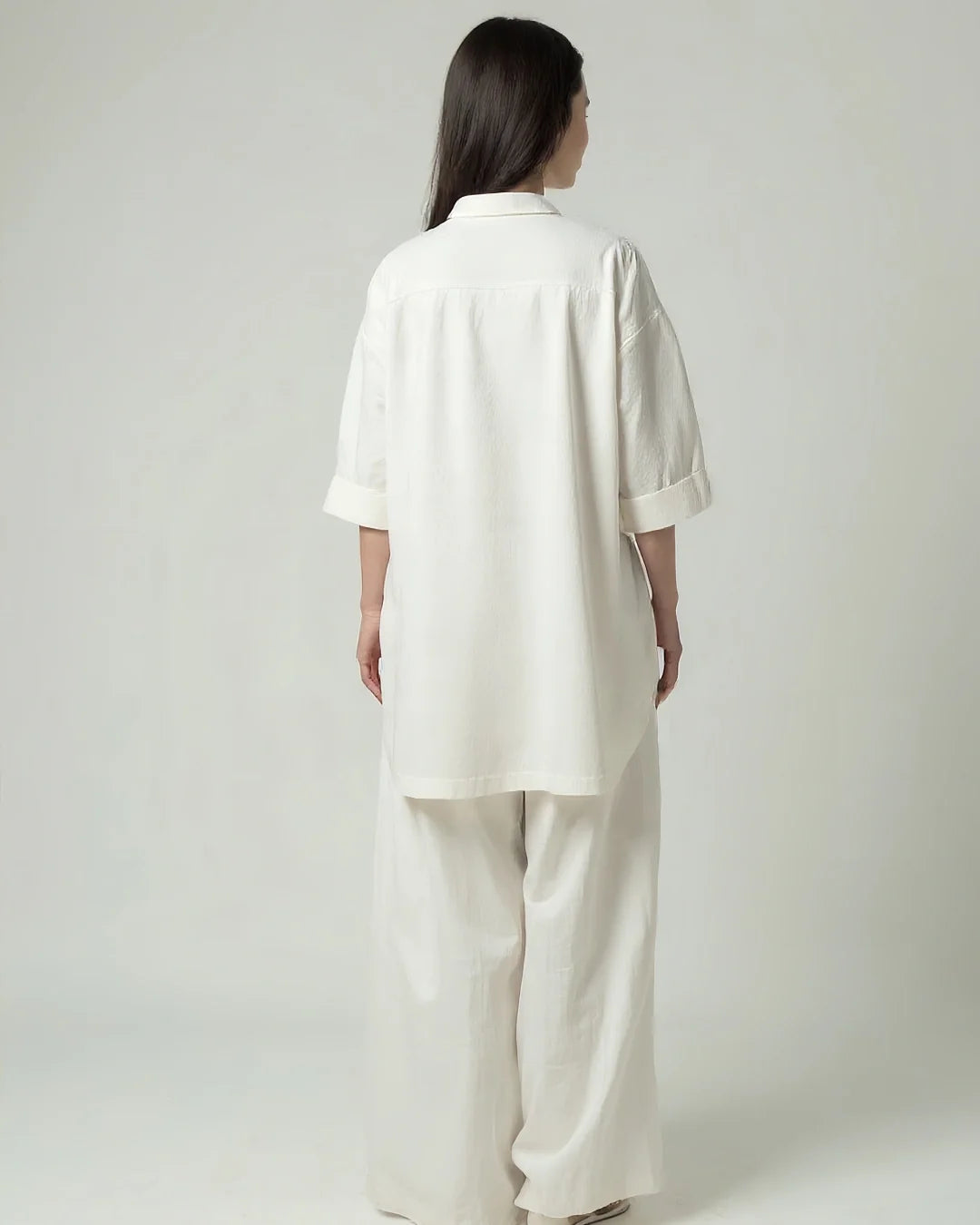 White Co-Linen Coord Set