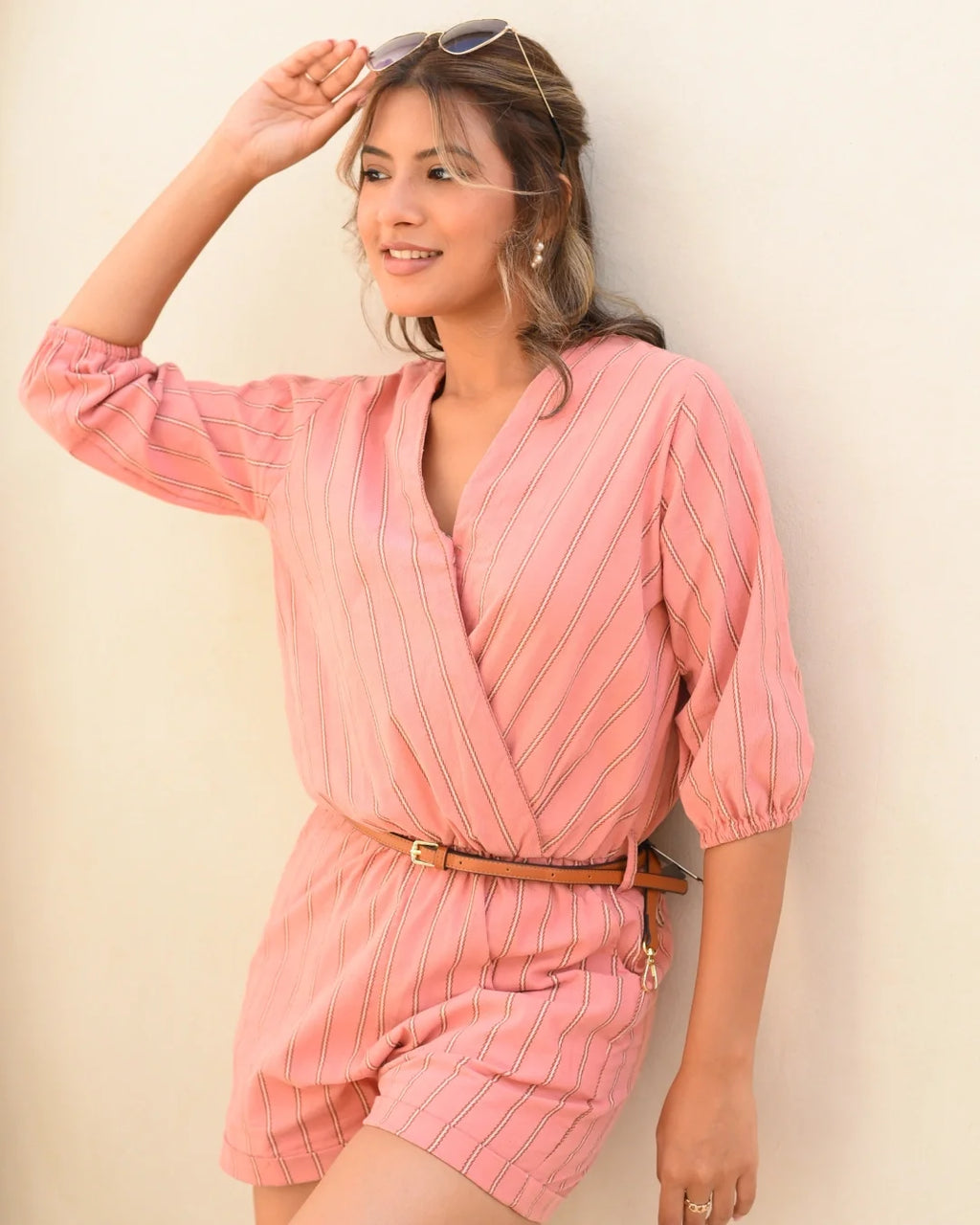 Striped Rose Jumpsuit