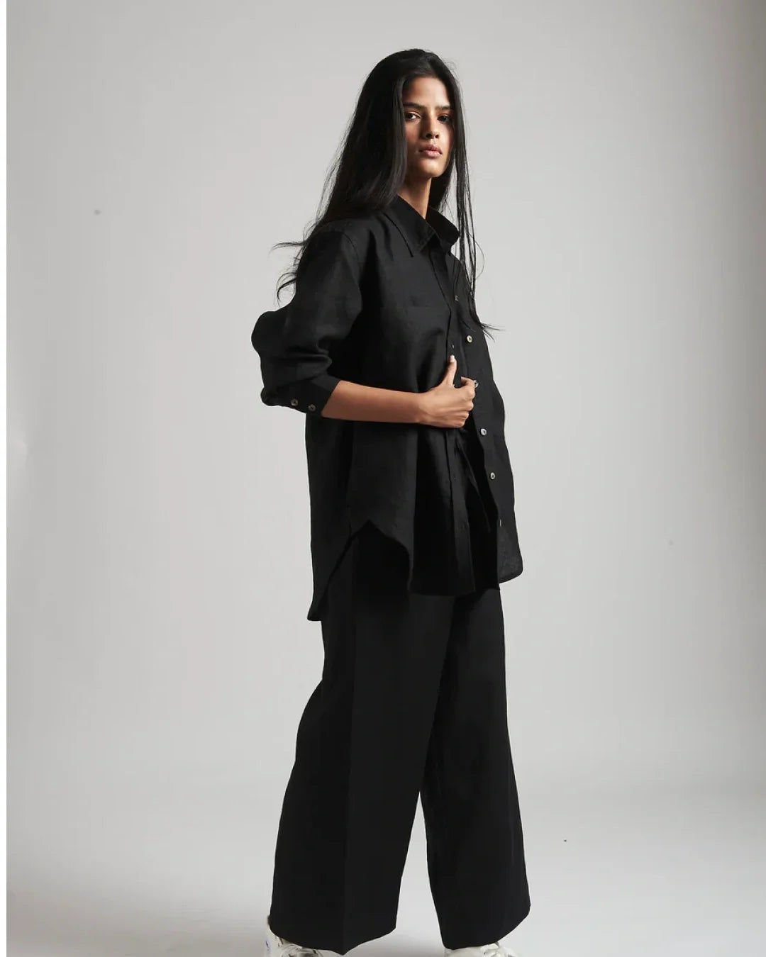 Black Co-Linen Coord Set - NH