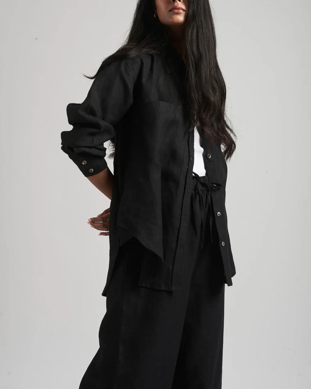 Black Co-Linen Coord Set - NH