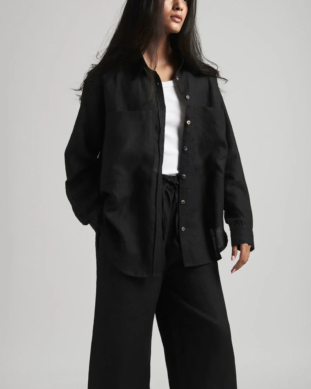 Black Co-Linen Coord Set - NH