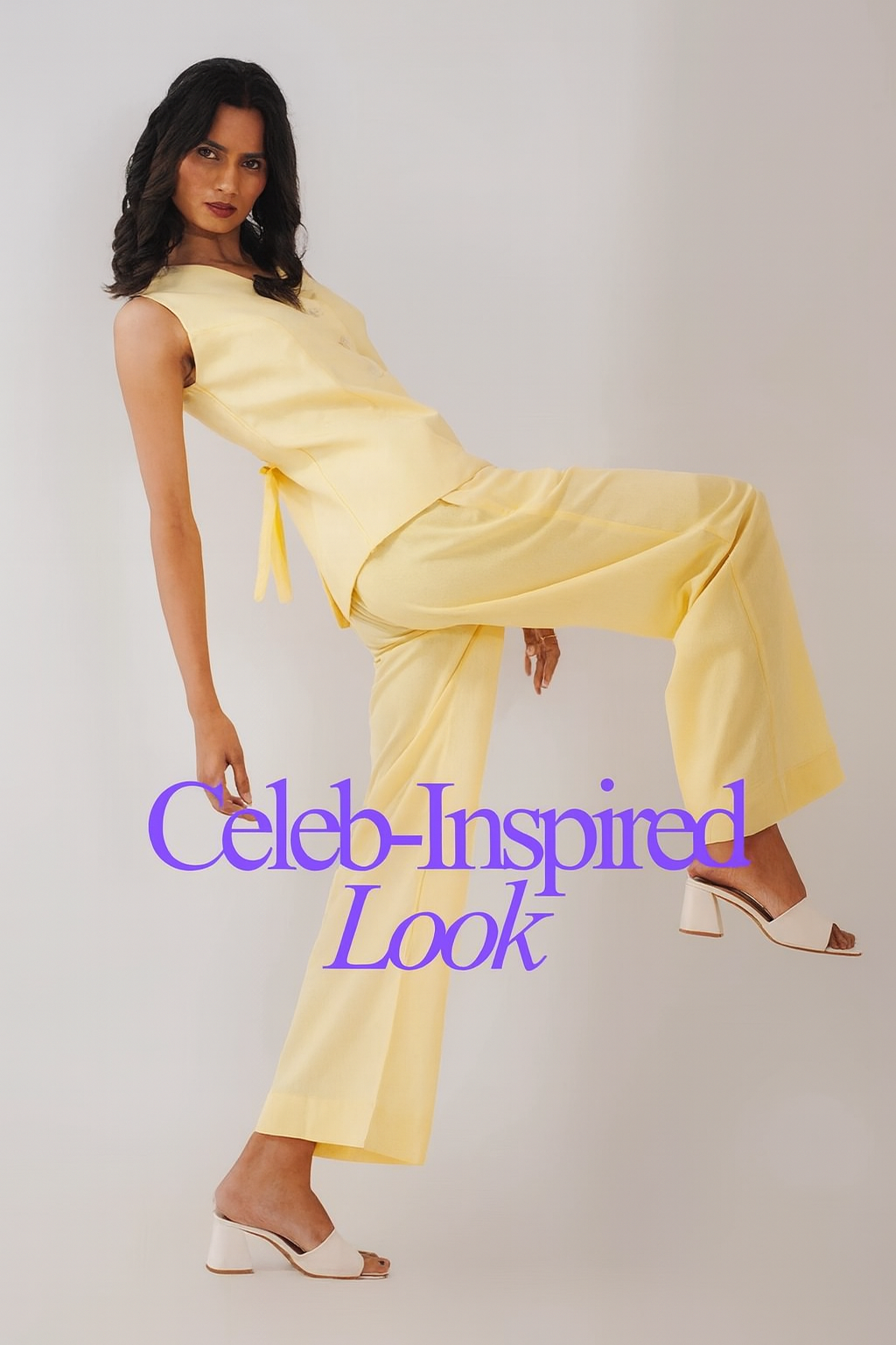 Soho Linen Button-Front Vest & Pant Set - Butter Yellow