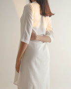 Vanilla White Linen Kurta Set