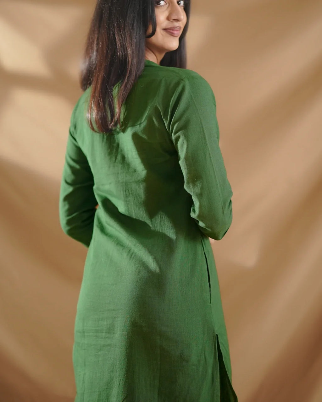 Azara Co-Linen Kurta Set - Fern
