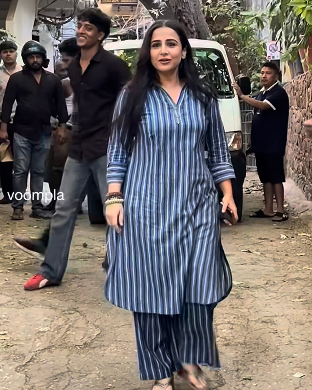 Vidya Balan muse Riviera Blue Kurta Set