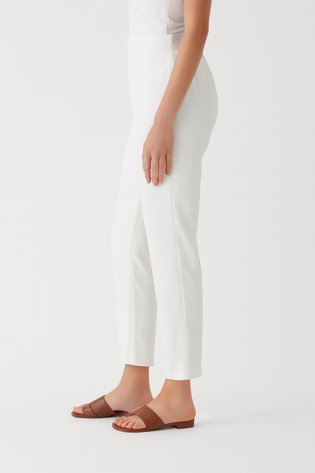 Pure White Linen Pants