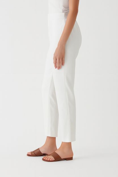 Pure White Linen Pants