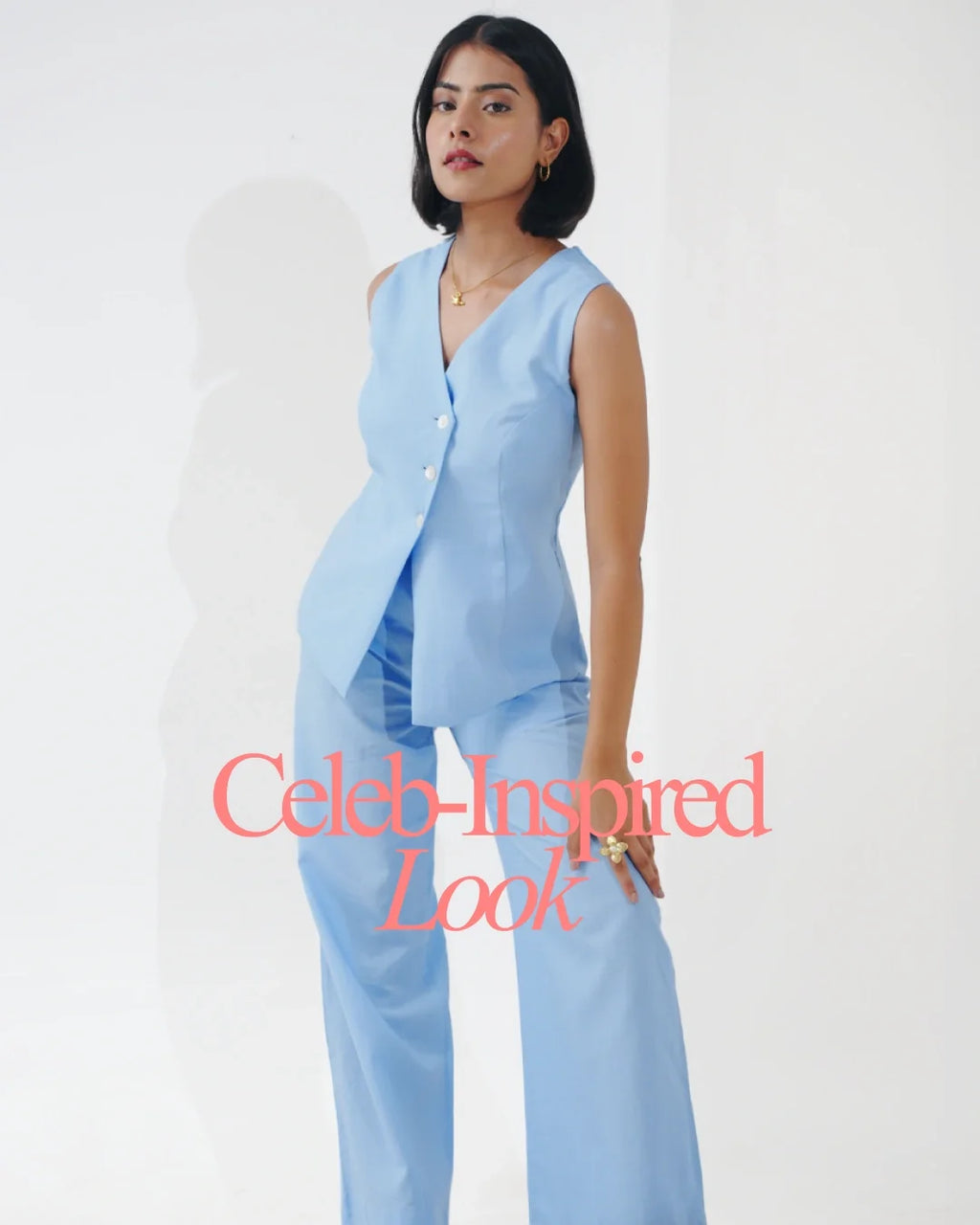 Soho Linen Button-Front Vest & Pant Set - Aureen