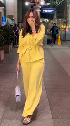 Mrunal Thakur Muse Sunbeam Cotton-Linen Co-ord Set