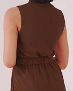 Kaia Linen Cinched Blazer Set - Truffle