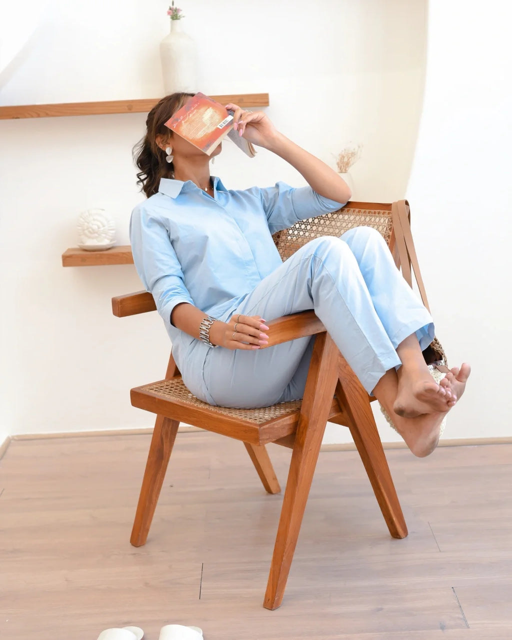 Powder Blue Linen Coord Set