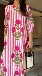 La Rose Hand Block Printed Coord Set