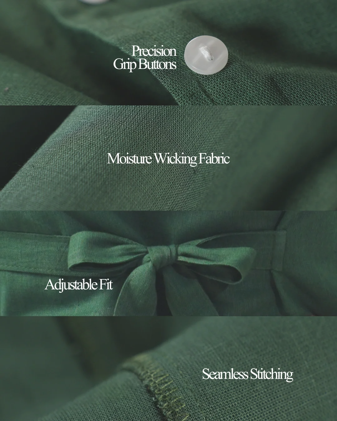 Thea Linen Vest Coat & Trouser Set - Moss