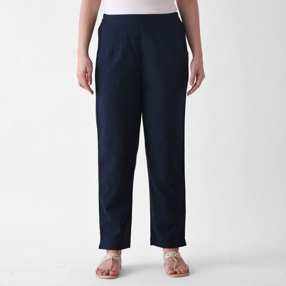 Navy Blue Linen Pants