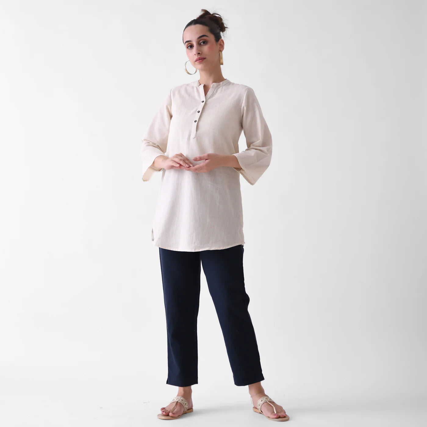 Navy Blue Linen Pants