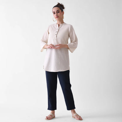 Navy Blue Linen Pants