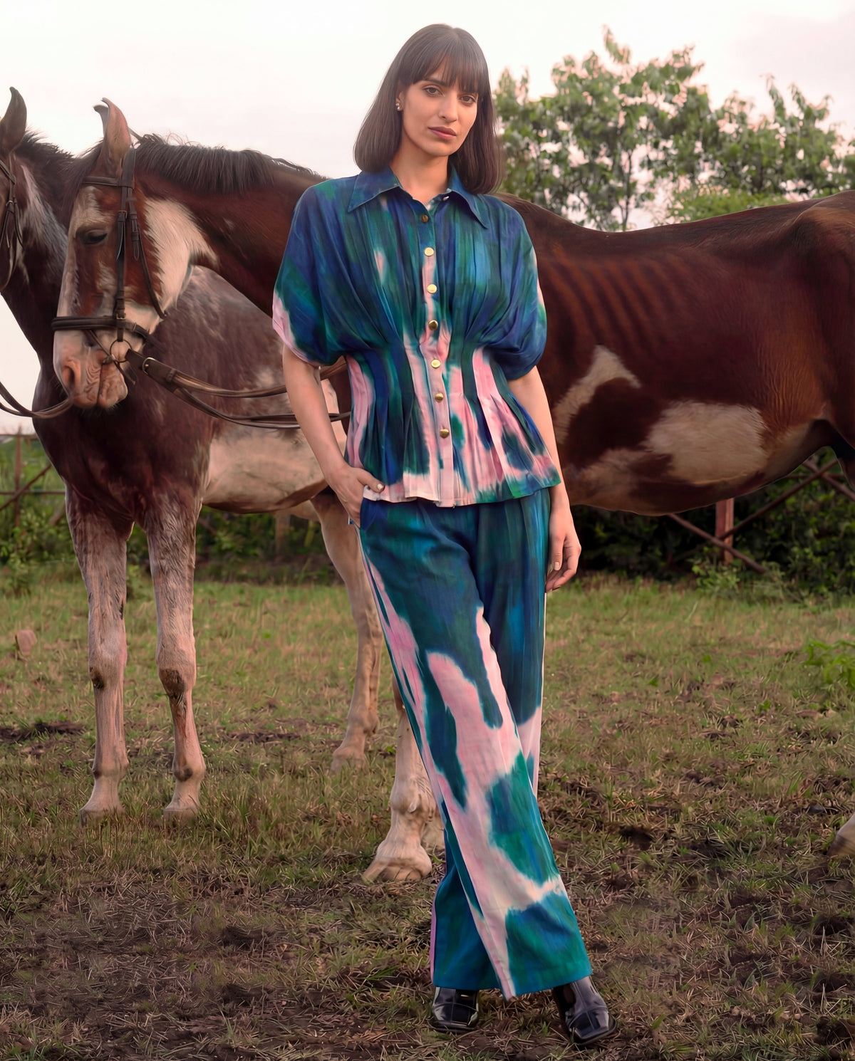 Madhuri Muse Ivara Tie-Dye Set