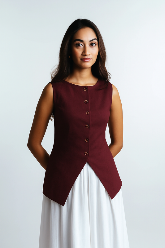 Euro Vest - Burgandy