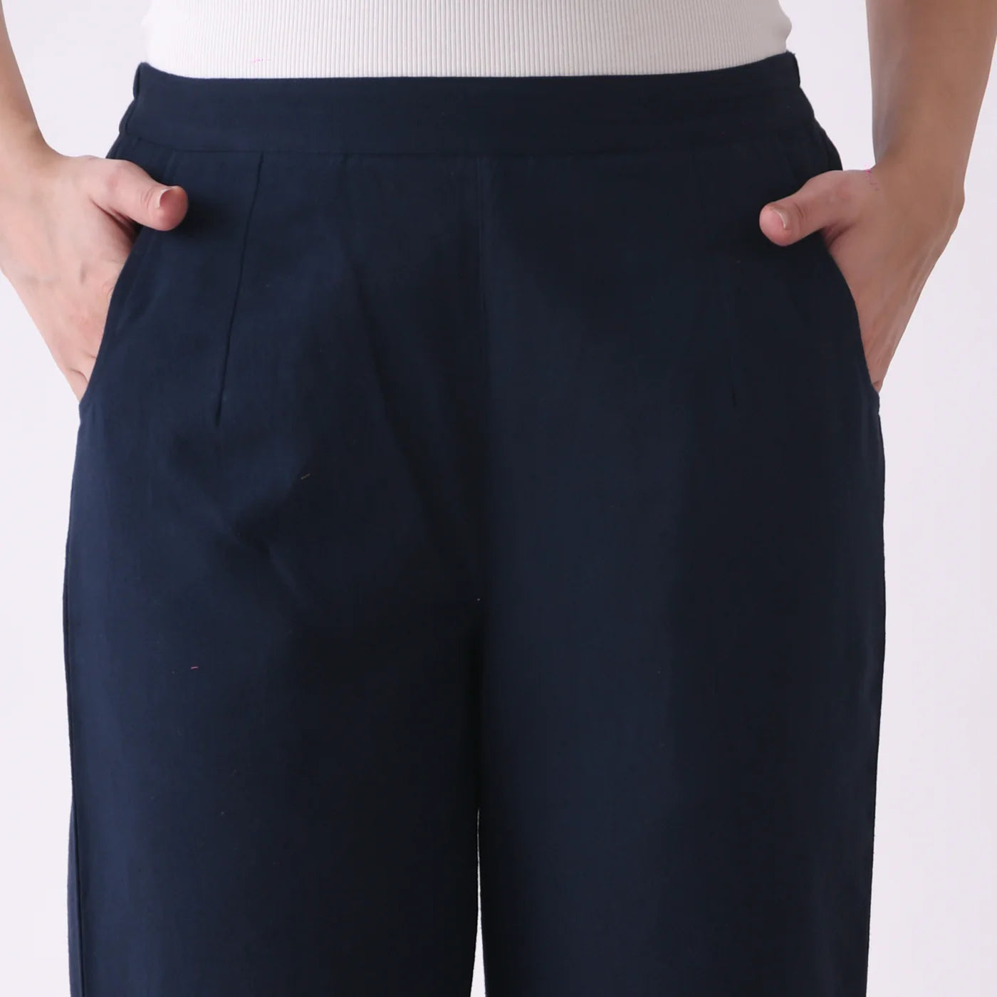Navy Blue Linen Pants