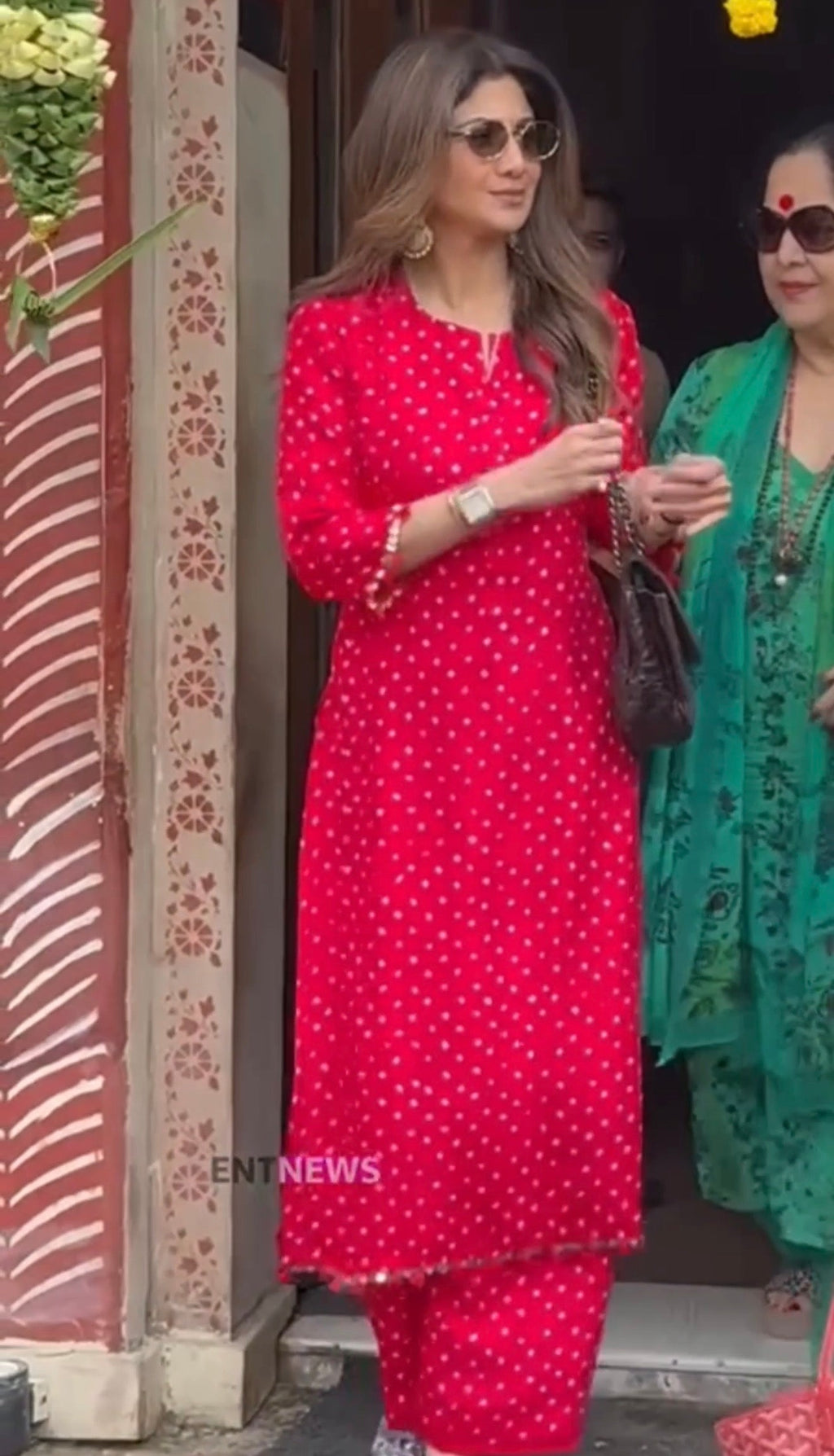 Shilpa Shetty Muse Gulaal Bandhani Set