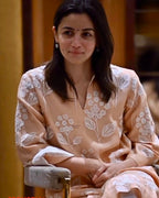 Alia Bhatt Muse Peach Cotton-Linen Co-ord Set