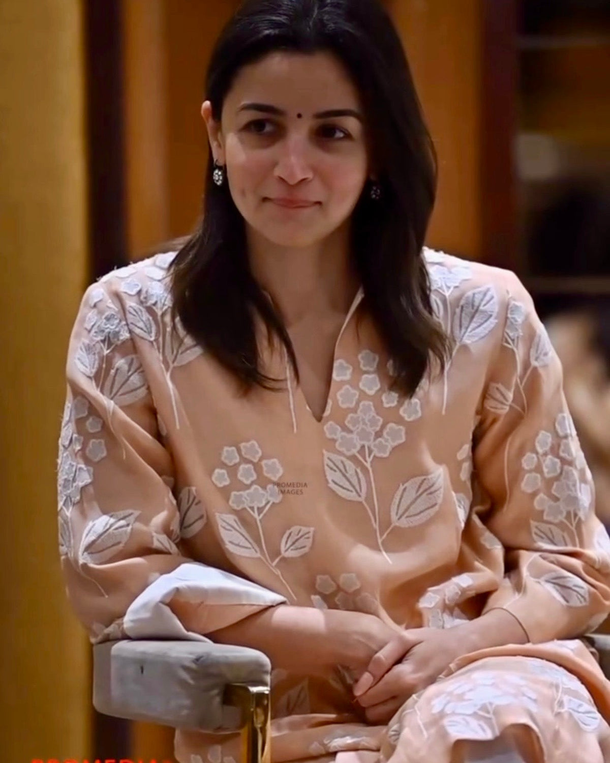 Alia Bhatt Muse Peach Cotton-Linen Co-ord Set