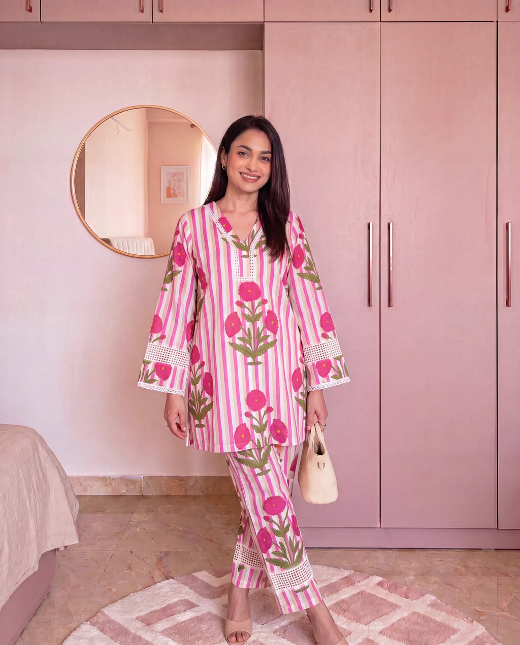 La Roselle Cotton Kurta Set