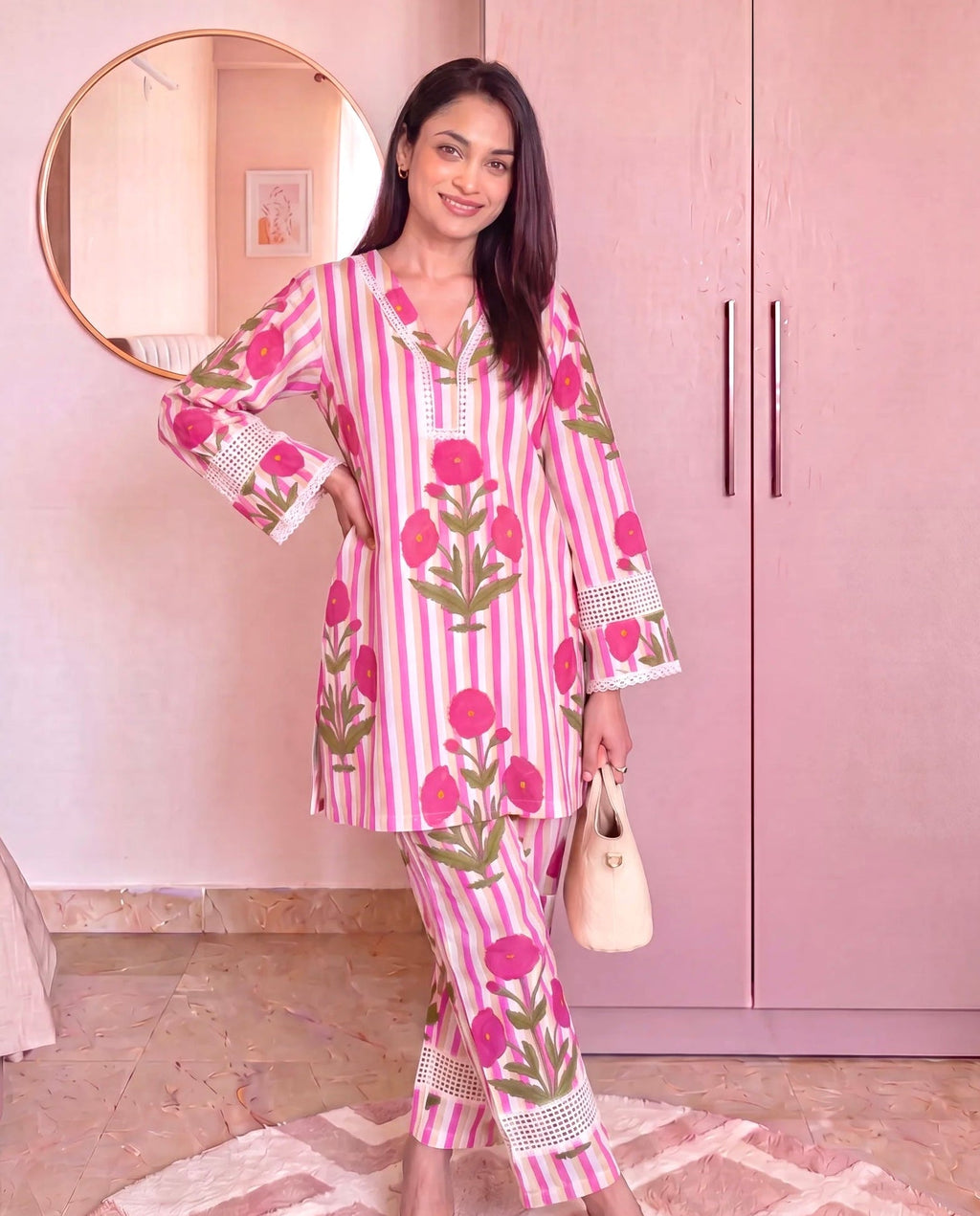 La Roselle Cotton Kurta Set