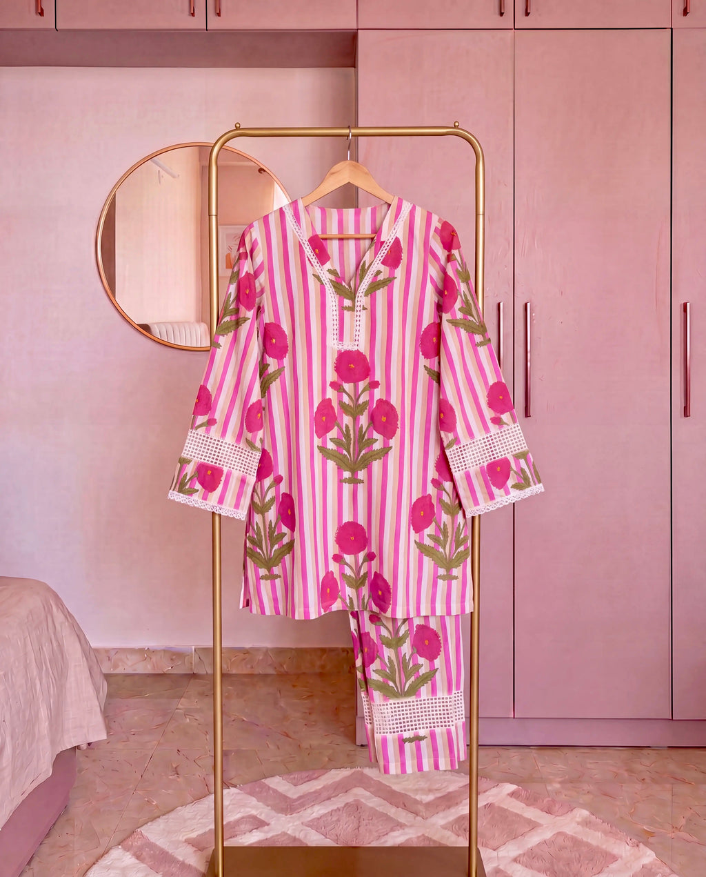 La Roselle Cotton Kurta Set