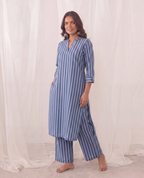 Vidya Balan muse Riviera Blue Kurta Set