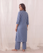 Vidya Balan muse Riviera Blue Kurta Set