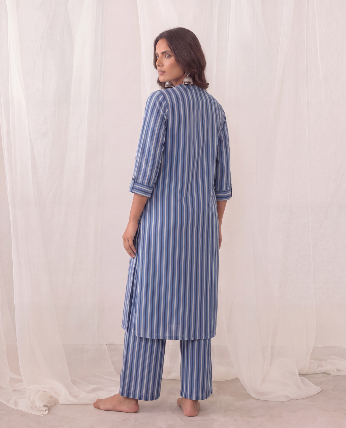 Vidya Balan muse Riviera Blue Kurta Set
