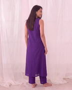 Meher Muse Violet Sleeveless Co-ord Set